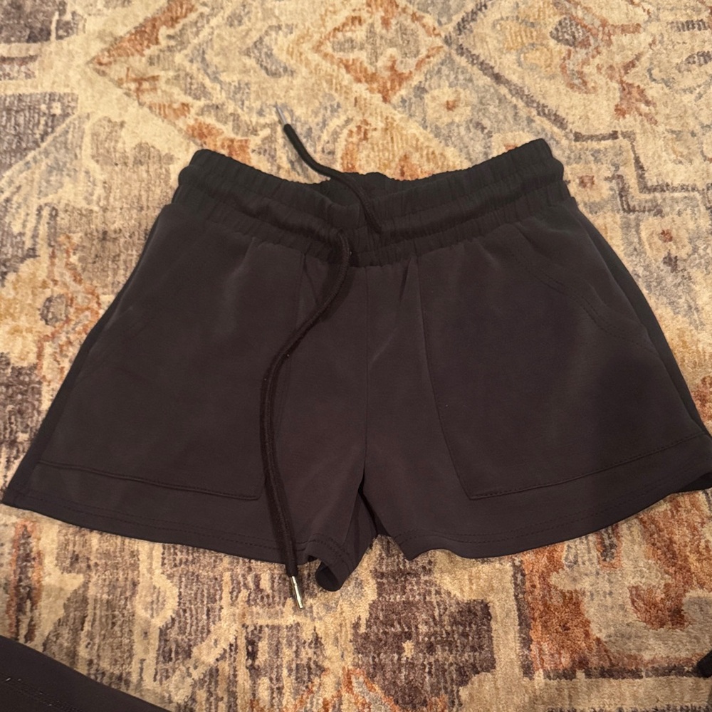 Women's Black Drawstring Shorts